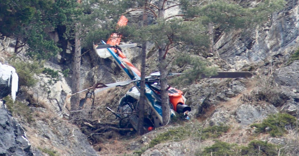 In Valmalenco elicottero urta una roccia durante l’atterraggio: passeggeri illesi