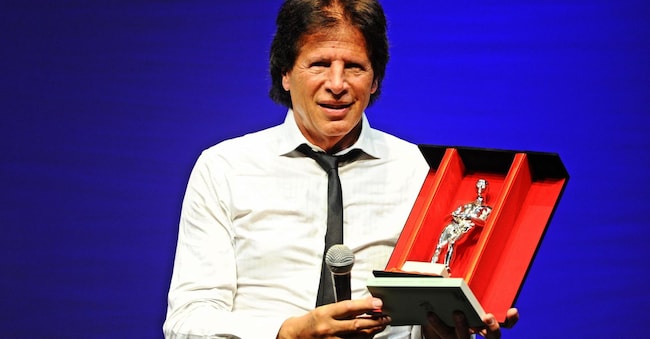 Sandro Giacobbe durante la premiazione Apoxiomeno. Firenze, 9 luglio 2015.