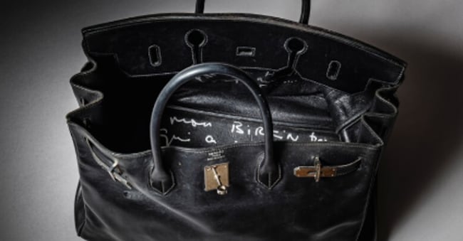 Birkin Voyageur, già di proprietà di Jane Birkin, venduta per 2.856.000 dollari (stima 240.000 - 440.000 dollari)
