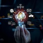 Hand holding Light bulb global Internet connection. Innovation cloud computing digital technology marketing, information management, big data.