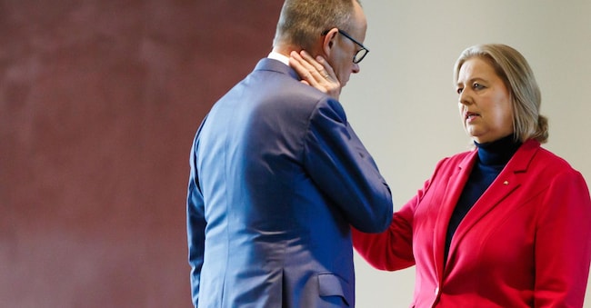 Il cancelliere tedesco Friedrich Merz e la ministra del Lavoro Bärbel Bas (EPA)
