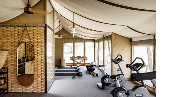 Trening s pogledom na savanu u Singita Sabora