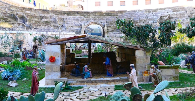 Il Presepe dentro l’Anfiteatro augusteo in Lecce