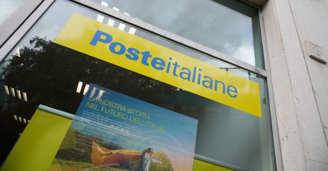 A branch of the Poste Italiane is seen in Rome, Italy on 24 April, 2025. (Photo by Jaap Arriens/NurPhoto) (Photo by Jaap Arriens / NurPhoto via AFP)