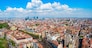 Milan aerial panoramic view. Milan is a capital of Lombardy and the second most populous city in Italy.