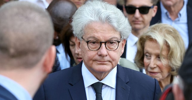 L'ex commissario europeo per il mercato interno Thierry Breton (Foto di Thomas SAMSON / AFP)
