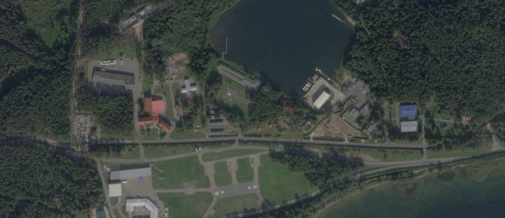 Immagini satellitari mostrano il complesso residenziale di Vladimir Putin a Roshchino, nella regione di Novgorod, in Russia, il 31 agosto 2023. 2025 Planet Labs PBC/Handout via REUTERS 