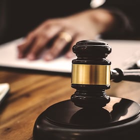 tribunal and justice concept, Consultation with insurance lawyer and customer