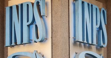 SEDE DELL' INPS, TARGA   INPS  LOGO