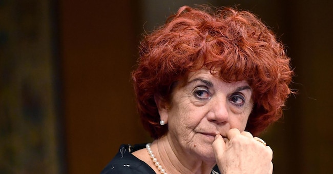 L’ex ministro dell'Istruzione, dell'Università e della Ricerca, Valeria Fedeli, durante la presentazione del programma ''#Maipiùbullismo'' in onda su Rai2 dal 10 gennaio 2018. Ansa /Ettore Ferrari