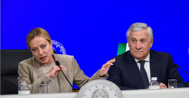 La premier Giorgia Meloni e il ministro degli Affari esteri Antonio Tajani