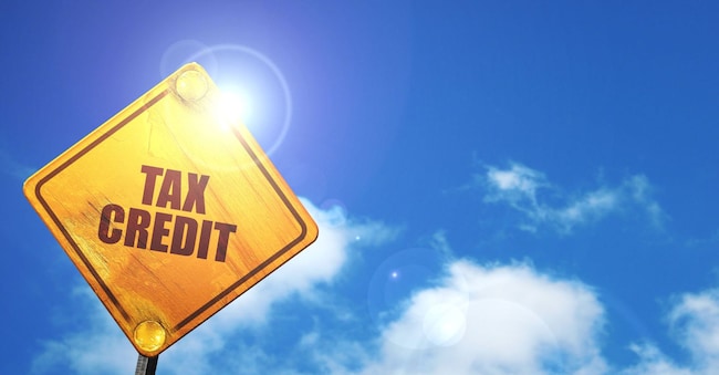 tax credit, 3D rendering, traffic sign
