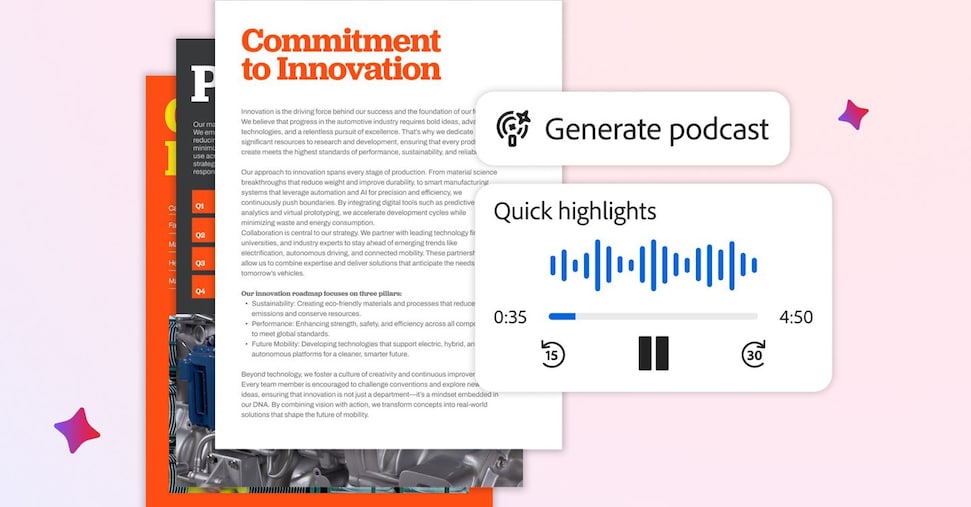 Adobe lancia Acrobat Studio: l’AI che trasforma PDF in presentazioni e podcast