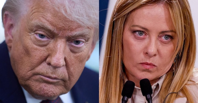 Il presidente degli Stati Uniti Donald Trump e la presidente del Consiglio italiana Giorgia Meloni