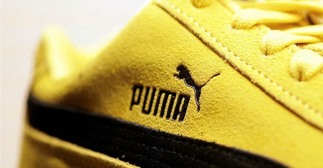 FOTO D'ARCHIVIO - Il logo Puma  visibile su una sneaker Puma Speedcat OG esposta alla Puma  House di Parigi, Francia, il 24 gennaio 2025. REUTERS/Abdul Saboor/Foto d'archivio/Foto d'archivio