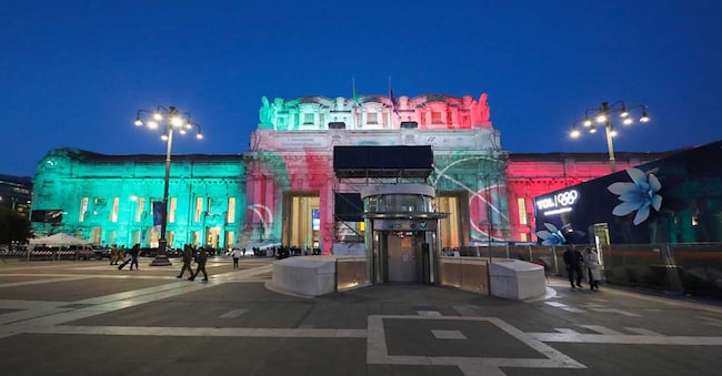 Olimpiadi Invernali Milano Cortina 2026 - Nella Foto:  Stazione Centrale Treni  (Foto IPP/Mickael Chavet/ZUMA Press Wire - Italy Photo Press - Olimpiadi Invernali Milano Cortina 2026) 