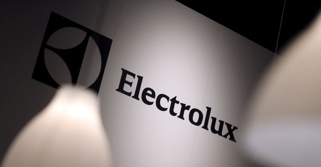 FILE PHOTO: The Electrolux logo is seen during the IFA Electronics show in Berlin, Germany September 4, 2014.  REUTERS/Hannibal Hanschke/File Photo