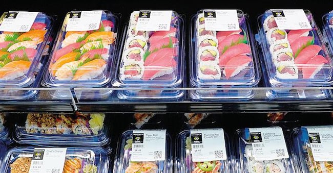 Continuo aumento per le vendite di sushi nei supermercati
