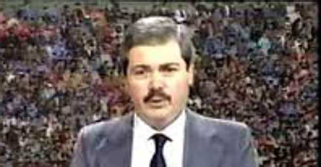 Cesare Castellotti durante una puntata della Domenica Sportiva