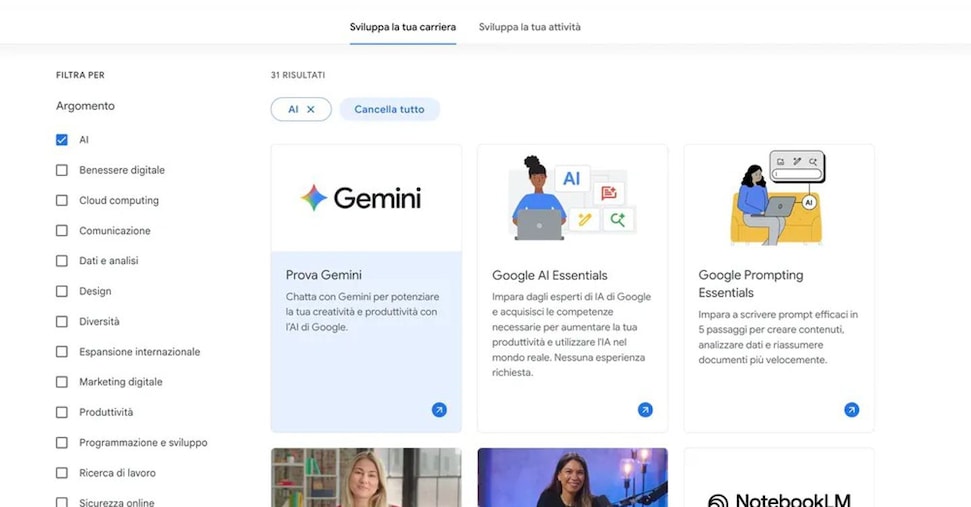 Google punta sull’Italia dell’AI: 100mila licenze gratuite e soldi alla ricerca Google punta sull’Italia dell’AI: 100mila licenze gratuite e soldi alla ricerca