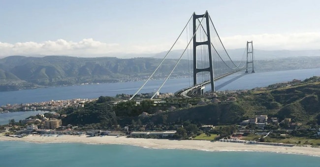 PONTE SULLO STRETTO DI MESSINA RENDER RENDERING PROGETTO