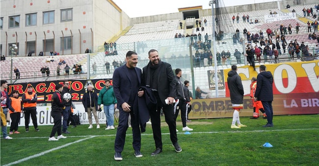 A sinistra il vice presidente e direttore generale del Messina Morris Pagniello, a destra il presidente Justin Davis