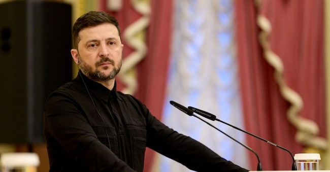 VOLODYMYR ZELENSKY PRESIDENTE UCRAINA ZELENSKY RICEVE IL PRIMO MINISTRO POLACCO TUSK