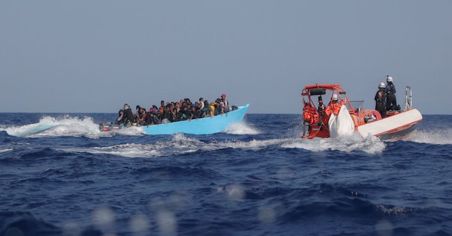 Migranti in transito nel Mediterraneo