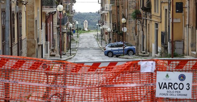 Maltempo a Niscemi,  immagini del paese Niscemi. ( Stefano Gattordo /LaPresse ) 