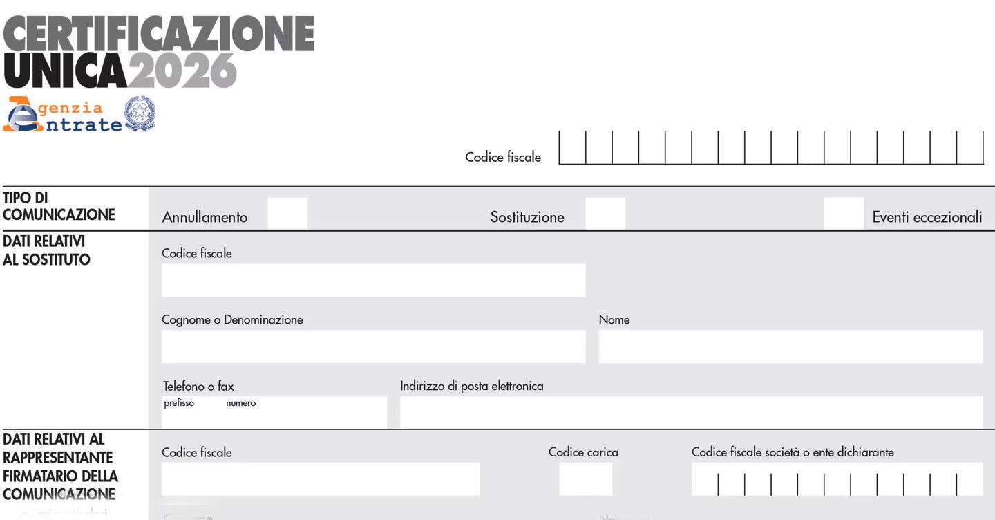 CU 2026: le regole di compilazione del frontespizio e del quadro CT
