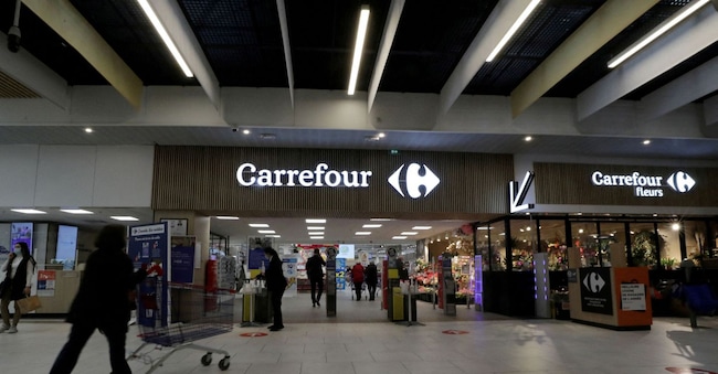 Un ipermercato Carrefour  a Nizza, in Francia. 