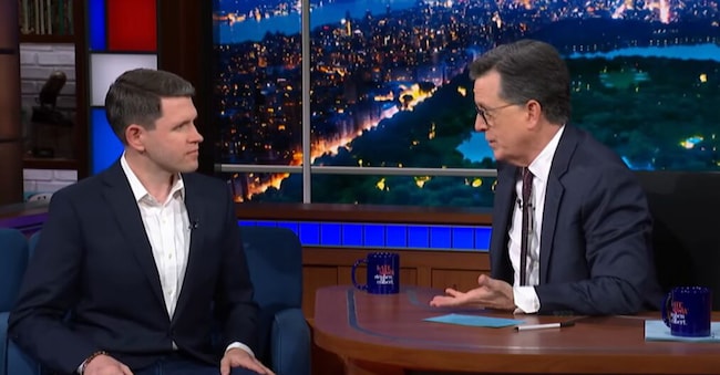 Stephen Colbert e James Talarico