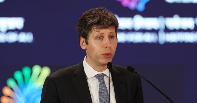 Sam Altman, ceo di OpenAI all’AI Impact Summit di New Delhi REUTERS/Bhawika Chhabra
