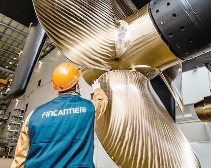 FINCANTIERI OPERAIO OPERAI ELICA ELICHE TURBINA TURBINE IMAGOECONOMICA