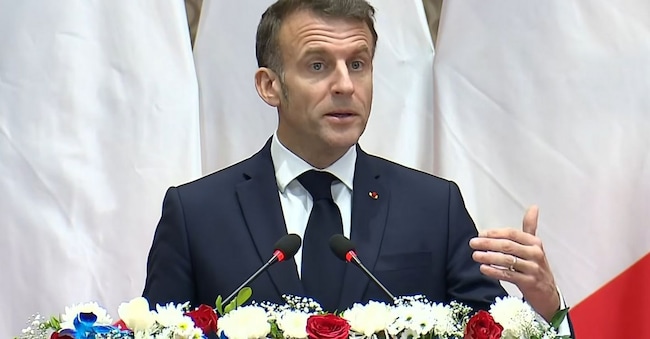 EMMANUEL MACRON PRESIDENTE FRANCIA MACRON INCONTRA MODI IN INDIA