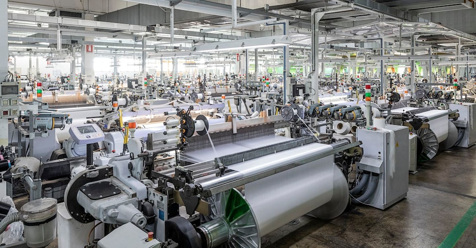 Ordini in caduta per il meccanotessile