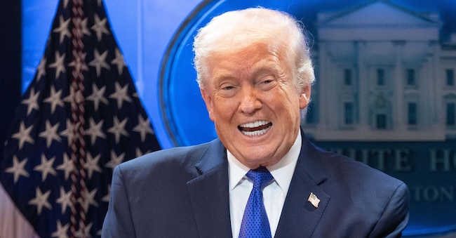 President Donald Trump speaks during a press briefing at the White House, Friday, Feb. 20, 2026, in Washington. (AP Photo/Allison Robbert)