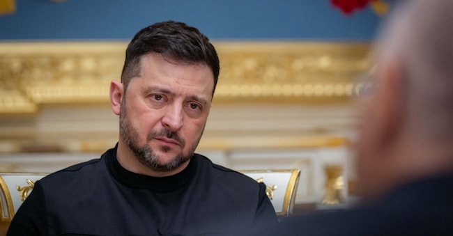 VOLODYMYR ZELENSKY PRESIDENTE UCRAINA IL PRESIDENTE DELL'UCRAINA ZELENSKY HA INCONTRATO L'ALTO COMMISSARIO DELLE NAZIONI UNITE PER I RIFUGIATI BARHAM SALIH
