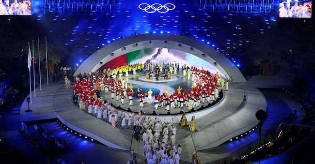 Olimpiadi Milano Cortina 2026 - Cerimonie - Cerimonia di chiusura - Arena Olimpica di Verona. REUTERS/Claudia Greco