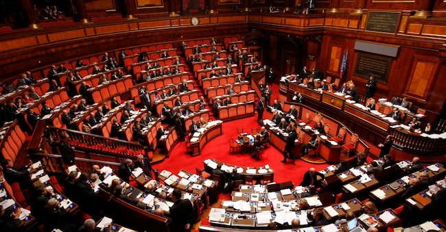L'Aula di palazzo Madama. ALESSANDRO DI MEO / ANSA / PAL