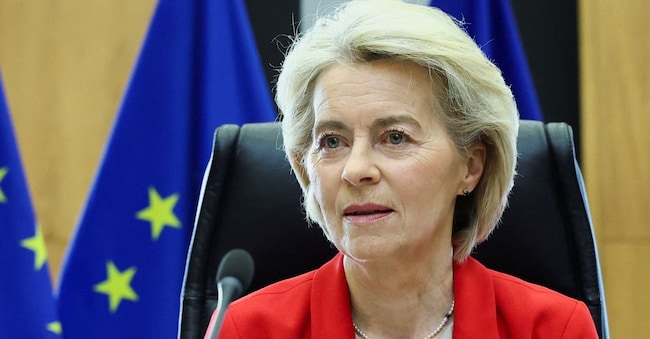La presidente della Commissione europea Ursula von der Leyen partecipa alla riunione del collegio dei commissari europei a Bruxelles, Belgio, il 26 febbraio 2026. REUTERS/Yves Herman