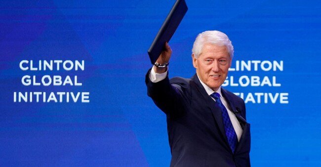 L’ex presidente Bill Clinton in un evento della Clinton Global Initiative a New York