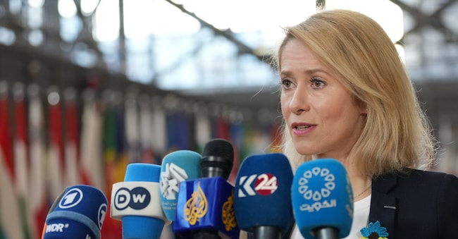 Il capo della politica estera dell'Unione Europea Kaja Kallas. (AP Photo/Virginia Mayo)      Associated Press/ LaPresse Solo Italia e Spagna