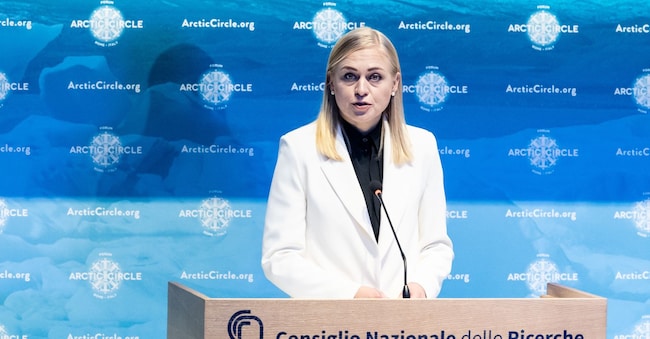 Elina Valtonen, ministra degli Esteri della Finlandia, in occasione del Arctic Circle Rome Forum - Polar Dialogue a Roma (photo by Mauro Scrobogna / LaPresse)