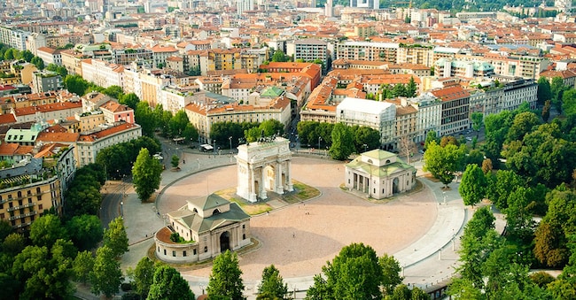 Panoramica di Milano, Arco della Pace (Adobe Stock)