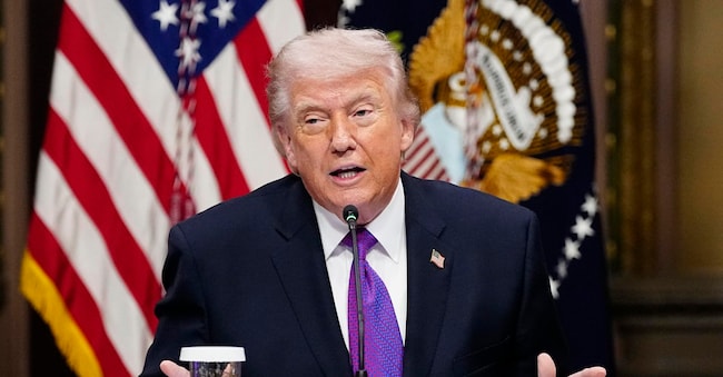 Il Presidente Donald Trump oggi all’Eisenhower Executive Office Building, Washington, DC on 04 March 2026. EPA/BONNIE CASH / POOL