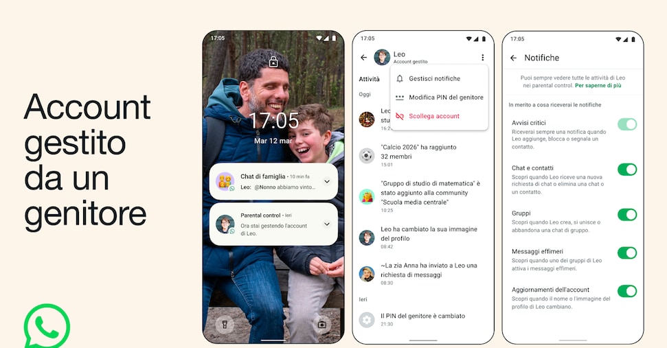 WhatsApp,  arrivano gli account per preadolescenti gestiti dai genitori