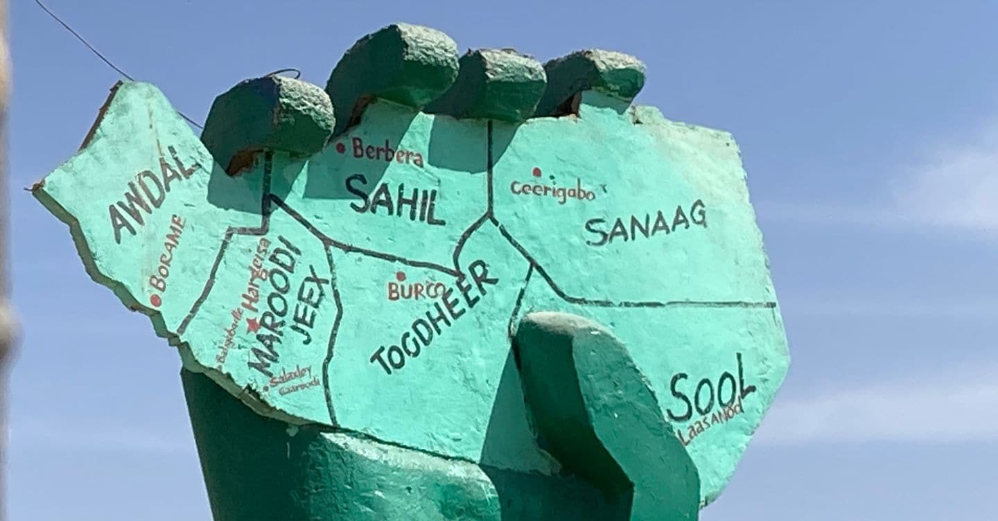 Veduta aerea della costa del Somaliland