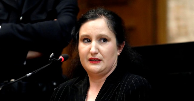 Alessia Pifferi durante l'udienza del processo  per l'omicidio della figlia Diana nell'aula del  Palazzo di Giustizia a Milano, 12 aprile 2024.
ANSA/MOURAD BALTI TOUATI
