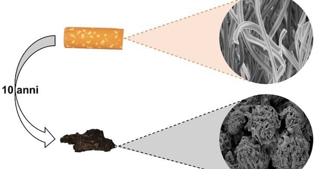 Come si trasforma la cicca di sigaretta 